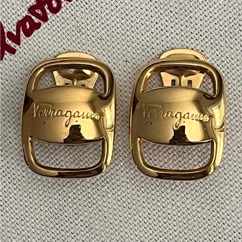 Salvatore Ferragamo Vara Vintage Earrings - Picture 2 of 6